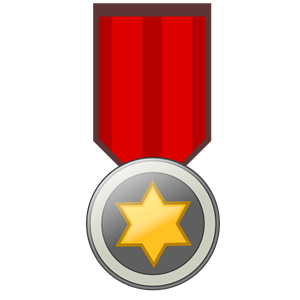 Star award medal remix badge