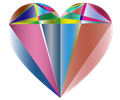 Prismatic Geometric Heart