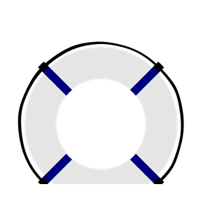Life Ring Blue and White
