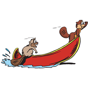 Beavers in Canoe