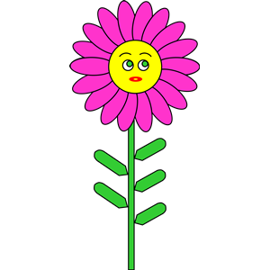 Purple Flower with smile