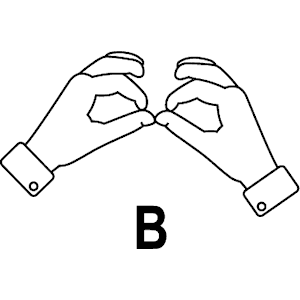 Sign Language B clipart, cliparts of Sign Language B free download ...