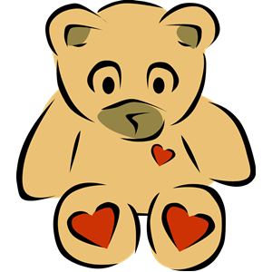 Teddy Bear with hearts