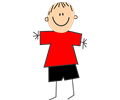 Boy with red shirt