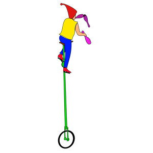 Simple Juggler on Unicycle