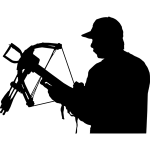 Silhouette of a Modern Crossbow Hunter