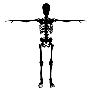 Skeleton With Arms Out Silhouette