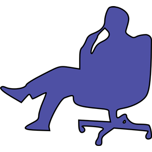 man in chair thinking