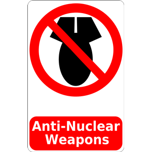 Anti-Nuclear Weapons Sign