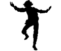 Dancing man silhouette