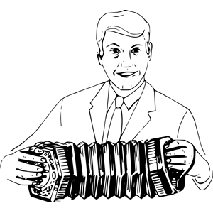 Man playing concertina