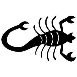 Stylized Scorpion Silhouette
