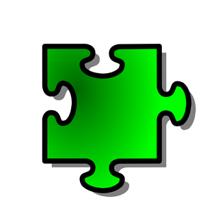 Green Jigsaw piece 10