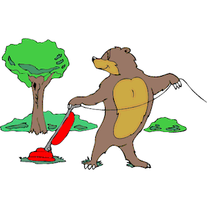 Vacuuming Bear