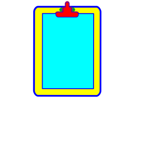Blue, Yellow, Red Clipboard