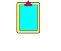 Blue, Yellow, Red Clipboard