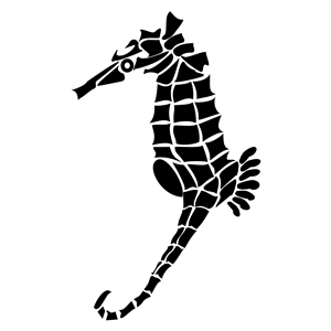 Stylized Seahorse Silhouette