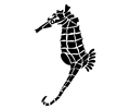 Stylized Seahorse Silhouette