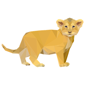 Low Poly Lion Cub