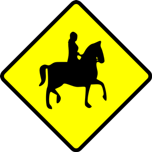 Caution Horse Rider