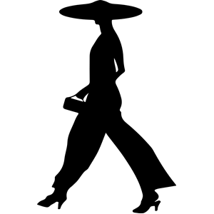 Woman Walking Silhouette