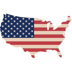 USA Map and Flag