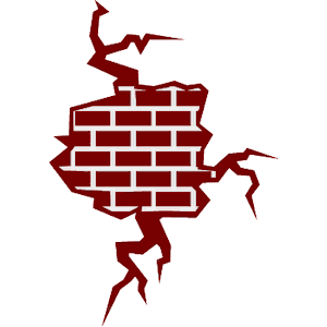 Brick Wall - Cracked clipart, cliparts of Brick Wall - Cracked free