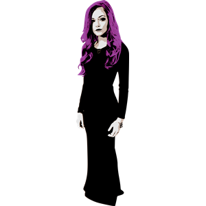 Purple haired woman