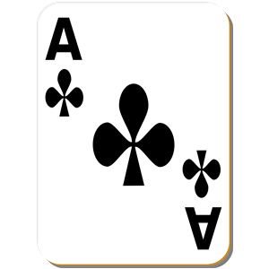 White deck: Ace of clubs