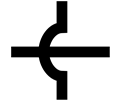 Electronic Circuit Crossing Symbol