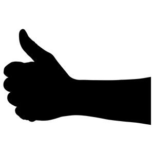Thumbs Up Hand Silhouette Clipart Cliparts Of Thumbs Up Hand