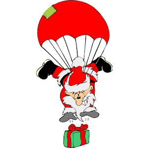 Santa Parachuting