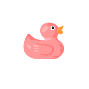 Coral Rubber Ducky clipart, cliparts of Coral Rubber Ducky free