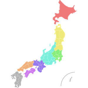 Map of Japan (colour)