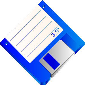 3.5 Floppy Disk Blue Labelled