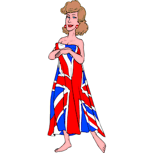 British Woman & Flag