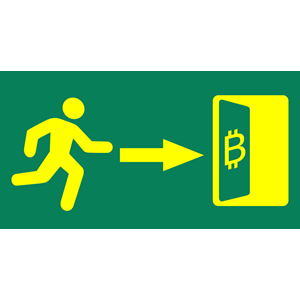 Exit Bitcoin sign
