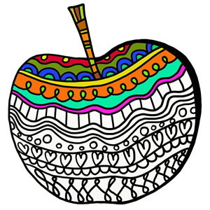 Colorful Decorated Apple