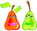 Pears Happy Sad
