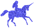 Sapphire Woman Riding Unicorn