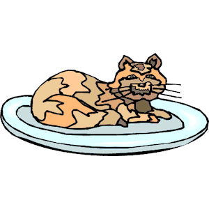 Cat on Plate