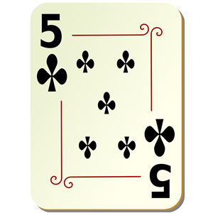 Ornamental deck: 5 of clubs