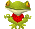 Yoga Frog (Red)