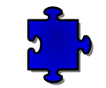 Blue Jigsaw piece 05
