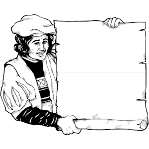 Columbus with Scroll