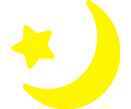 Yellow Moon And Star icon