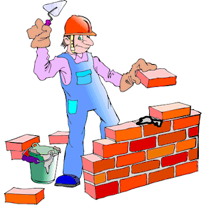 Image result for brick laying cartoon