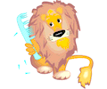 Lion Combing Mane