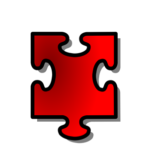 Red Jigsaw piece 15