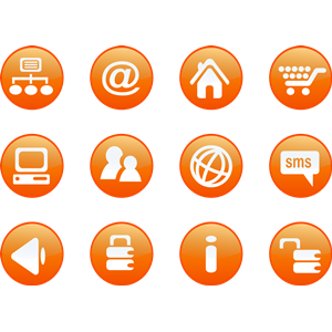 icons orange web candy